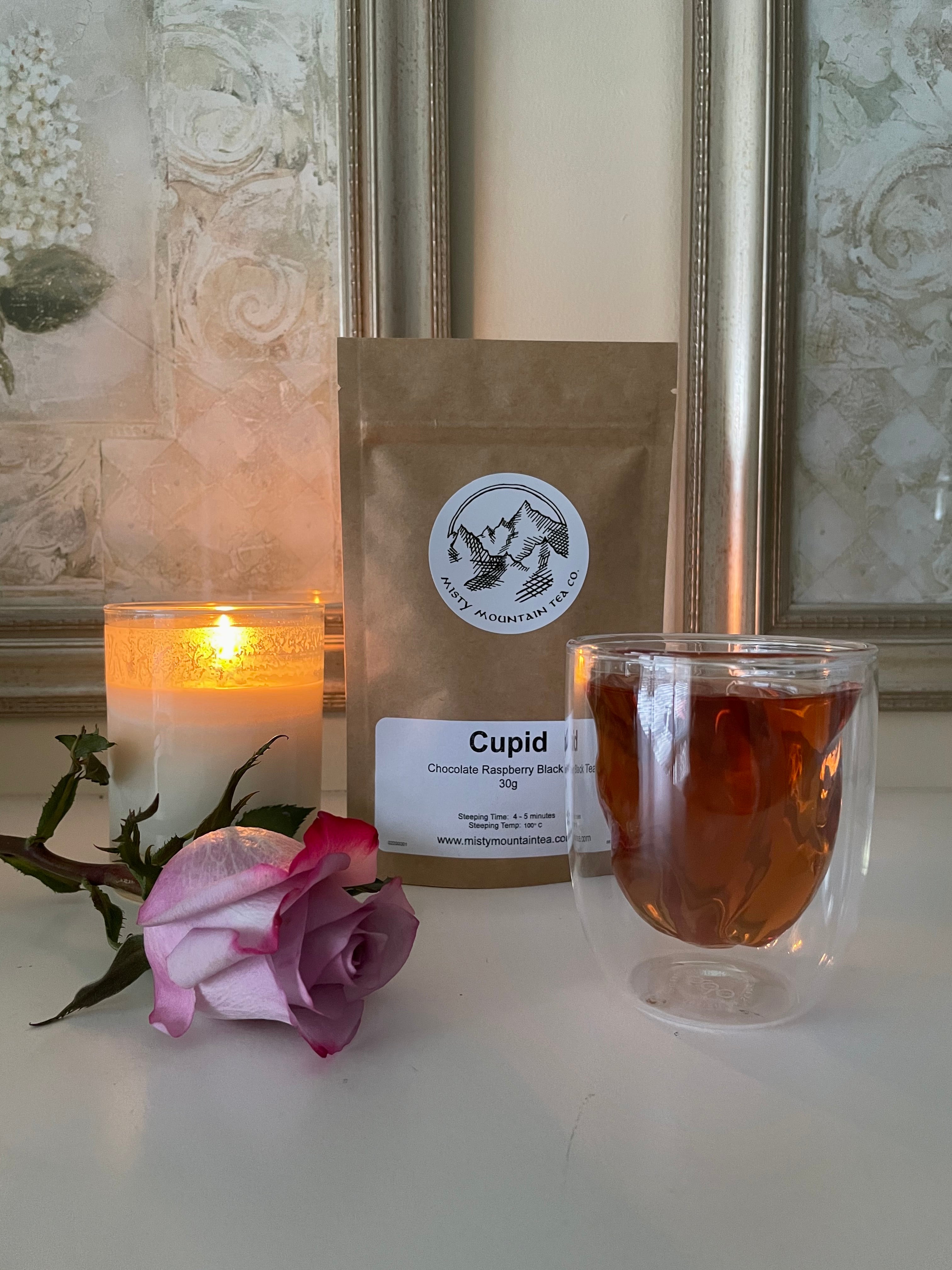 Misty Ridge Tea Cupid - Chocolate Raspberry Black Tea – Misty Mountain Tea Company